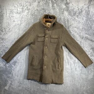 OPENJEANS Sweater Jacket Women's Size XL Beige Knit Hood